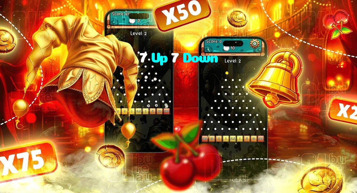 7 Up 7 Down casino presented on mobile device in Pakistan with slots and live games
